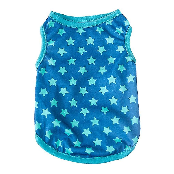 Tricou din bumbac pentru caini si pisici, multicolor, marime mica, set de imbracaminte pentru animale de companie