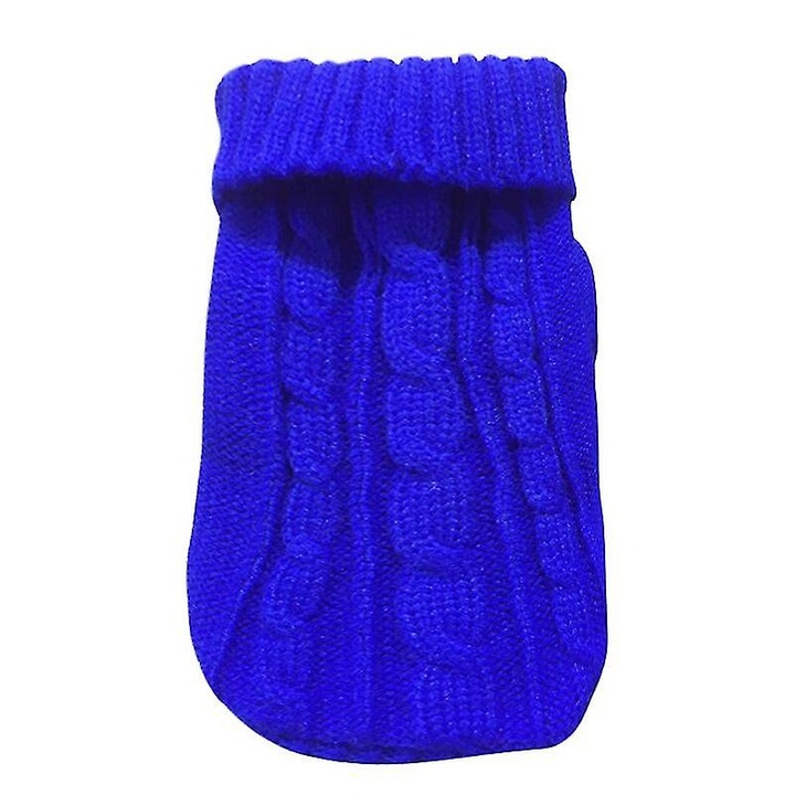 Imbracaminte pentru caini, Benobby, pulover de iarna tricotat, alb, marimea XXL