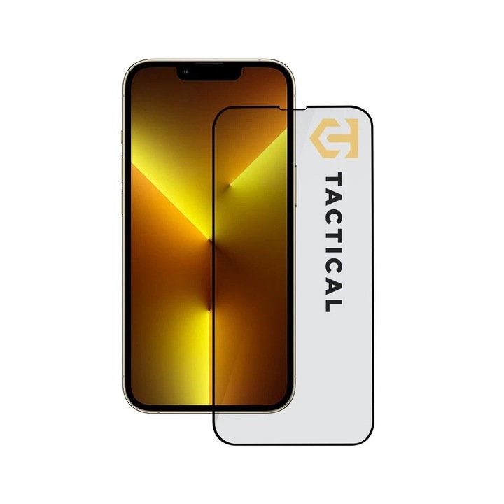 Tactical Glass Shield 5D Apple iPhone 13 Pro Max/14 Plus készülékhez fekete