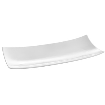 Farfurie servire dreptunghiulara Hendi, model Bark, portelan, 35,2x14,6x(H)4 cm Farfurie servire dreptunghiulara Hendi, model Bark, portelan, 35,2x14,6x(H)4 cm