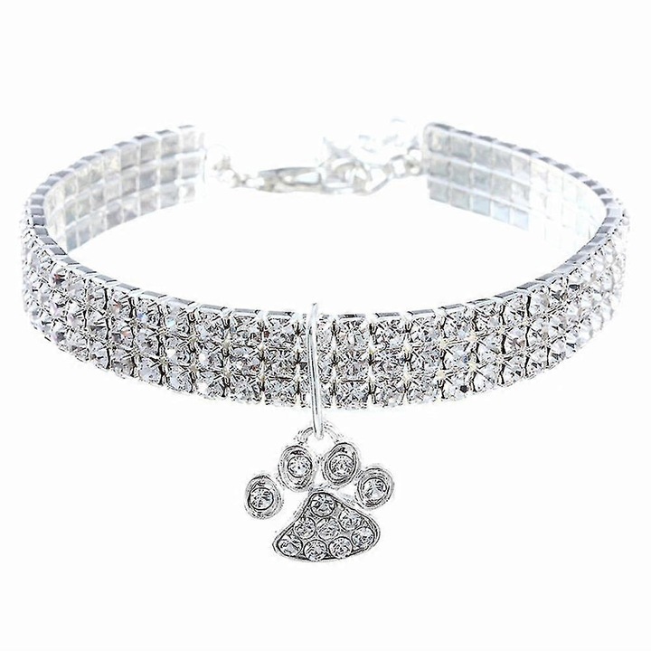 Zgarda pentru animale de companie Benobby Kids cu diamant, pandantiv reglabil cu gheare din cristal si diamant