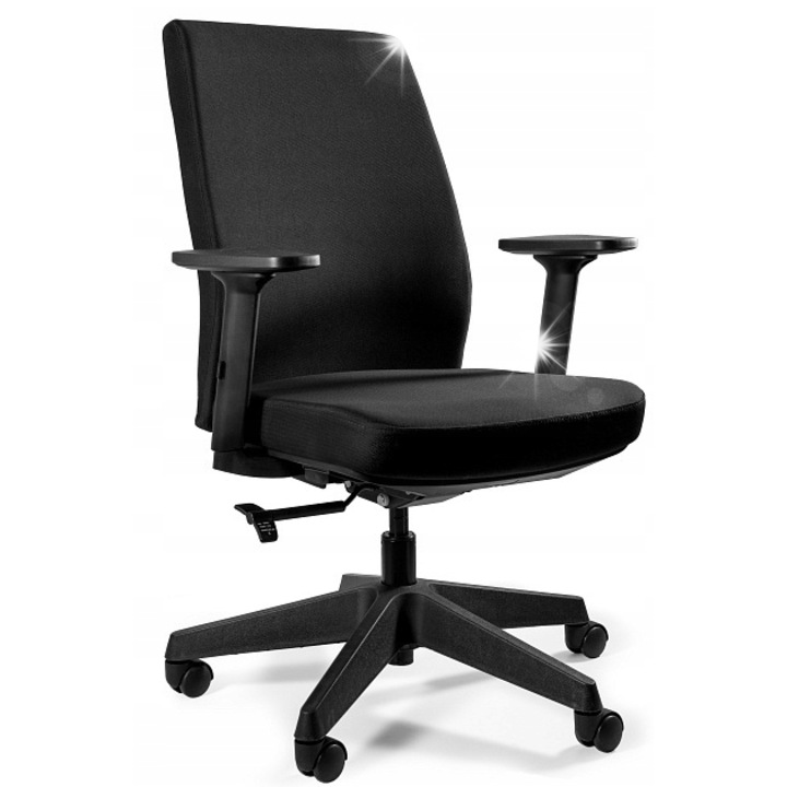 WORK irodai szék, fekete, 130 kg, állítható, SYNCHRON dőlésszögű mechanizmussal