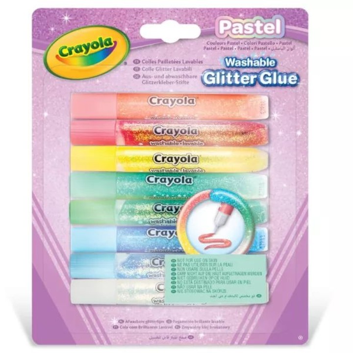Crayola: Lipici pastel cu sclipici - 8 bucati