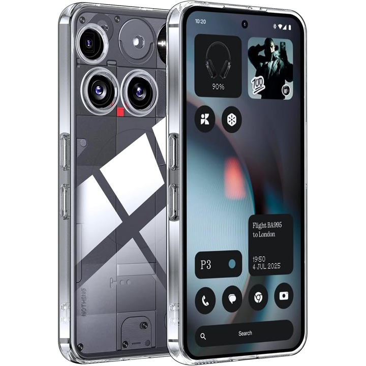 Husa pentru Nothing Phone (3) Slim Anti-Shock 1.5mm, cu protectie lentile, Transparent