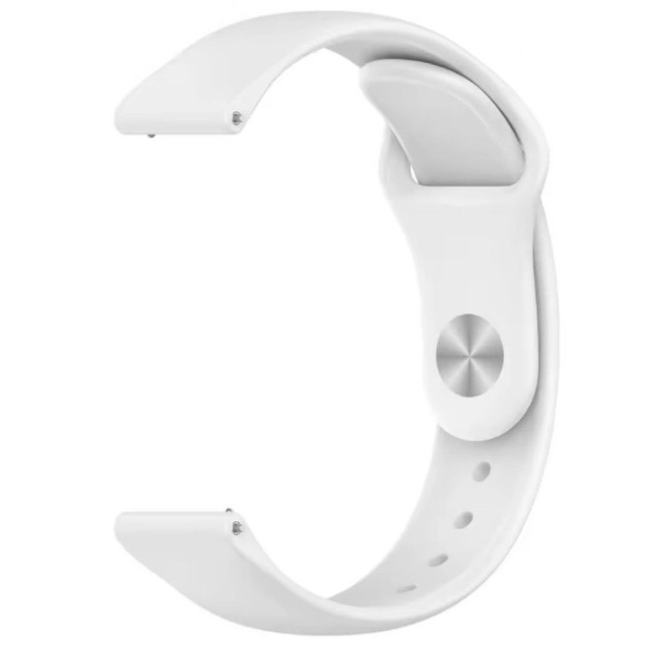Szíj Samsung Galaxy Watch 4 / 5 / 6 / 7 / FE, Huawei Watch GT2 / GT3 42mm, Polar Ignite / 2 / 3 / Unite, Amazfit Bip GTR 42mm, GTS 2 / 2e / 3 / 4 / Mini, Garmin Forerunner 165 / 245 / 55 / 645, Venu / SQ, Vivoactive 3 / 5 / Music, 20mm, Fehér