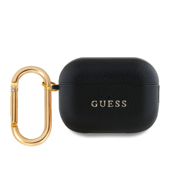 Guess PU Grained Classic Logo tok AirPods Pro 2 készülékhez fekete