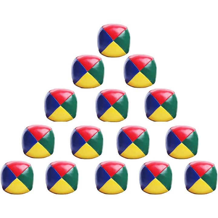 15 darabos, többszínű zsonglőrlabda szett kezdőknek, tárolótáskával