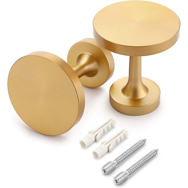 Suporturi decorative pentru perdele, set de 2, zinc, 7x6cm, montare pe perete, multicolor