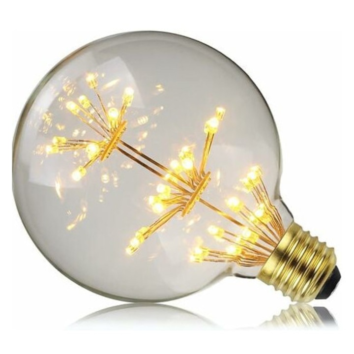 Bec LED Vintage 3W, 2200K, galben cald, E27, 80 lumeni