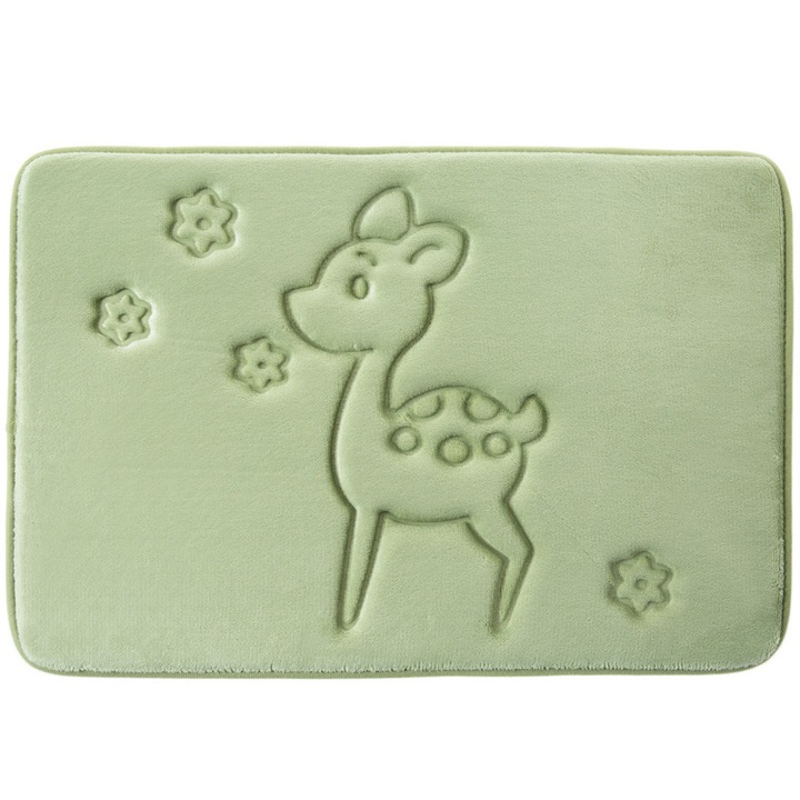 Lábtörlő, flanel + memóriahab, 60x40cm, nedvszívó, csúszásgátló, többszínű