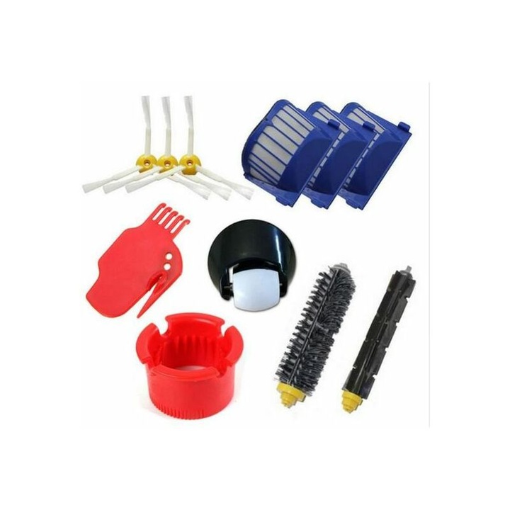 Комплект аксесоари за робот прахосмукачка iRobot Roomba: предно колело + филтър + странична четка, многоцветен