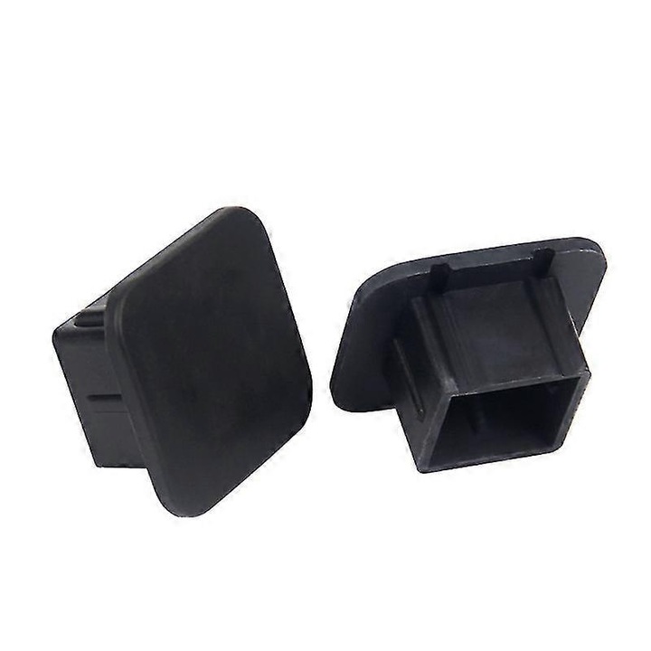 Capac pentru tubul de remorca, 2in, negru, set de 2 bucati, cauciuc