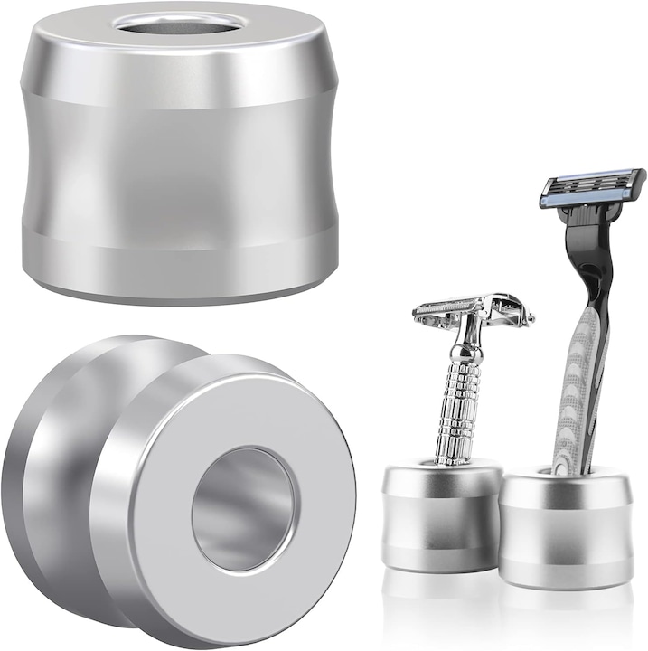 Set suport pentru ras din aluminiu, dimensiuni 4.31x3.55cm, diametru 2cm, 2 bucati