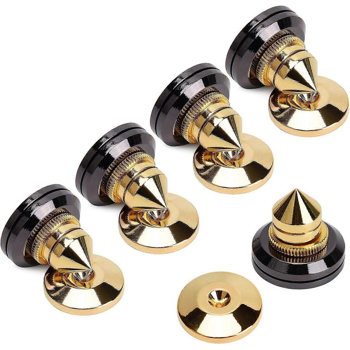 Audió erősítő izoláló lábak, 4 db-os készlet, 25mm magasság, 28mm átmérő, 45kg terhelhetőség, kétoldalas ragasztóval.