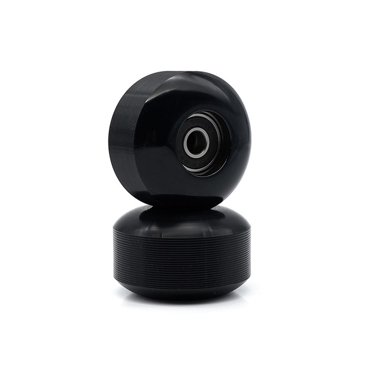 Roti skateboard 52mm, set 2 buc, PU elastic 80%, 95A, negru