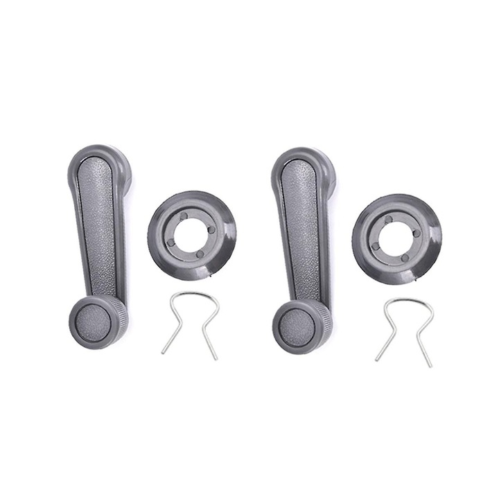 Maner de fereastra auto, set 2 bucati, gri, 11x3x2.5cm