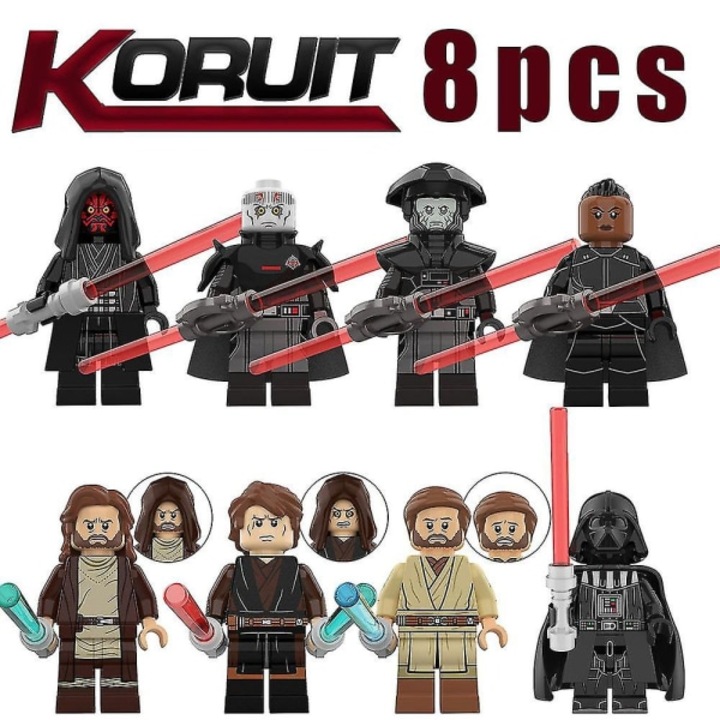 Set 8 Figurine Star Wars Anakin Skywalker Darth Maul Obi-Wan, Blocuri de Constructie, Multicolor, pentru Copii