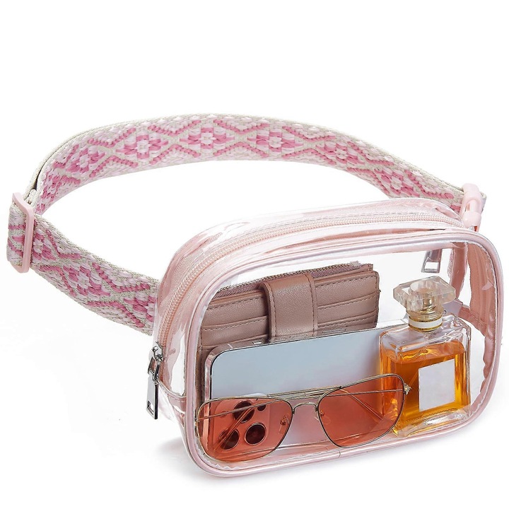 Átlátszó rendezvénytáska, állítható pánttal