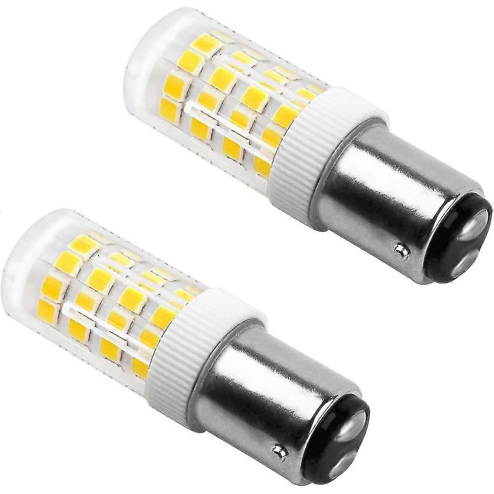Комплект 2 LED крушки 5W B15d, 220-240V, 6000K, за шевни машини