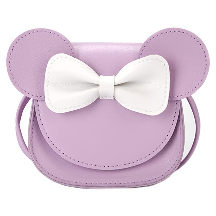 Gyerektáska, műbőr, lila, 13x13x5cm