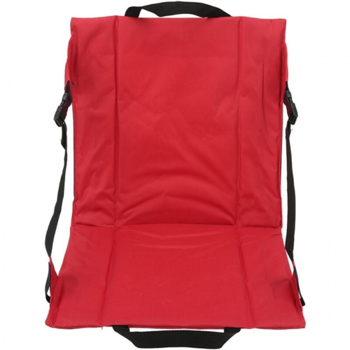 Сгъваема възглавница за стадион, материал Оксфорд 600D, преносим дизайн, червена, 490г