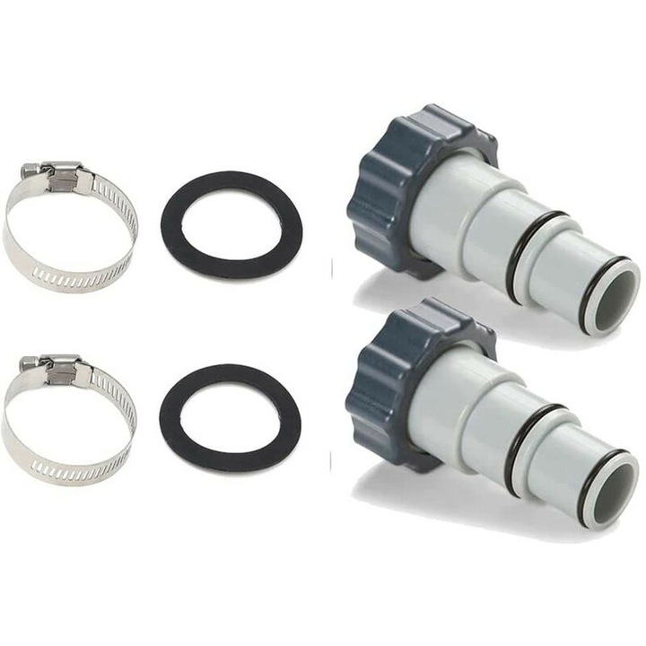 Set 2 adaptoare pentru furtun de piscina, Intex, 32x38mm