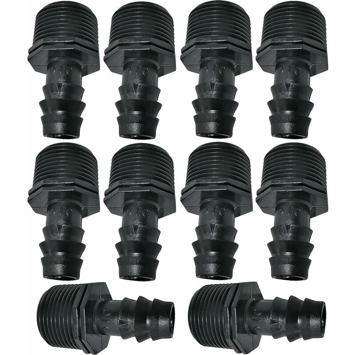 Készlet 10 db O16mmx3/4" külső menetes csatlakozó csepegtető tömlőhöz