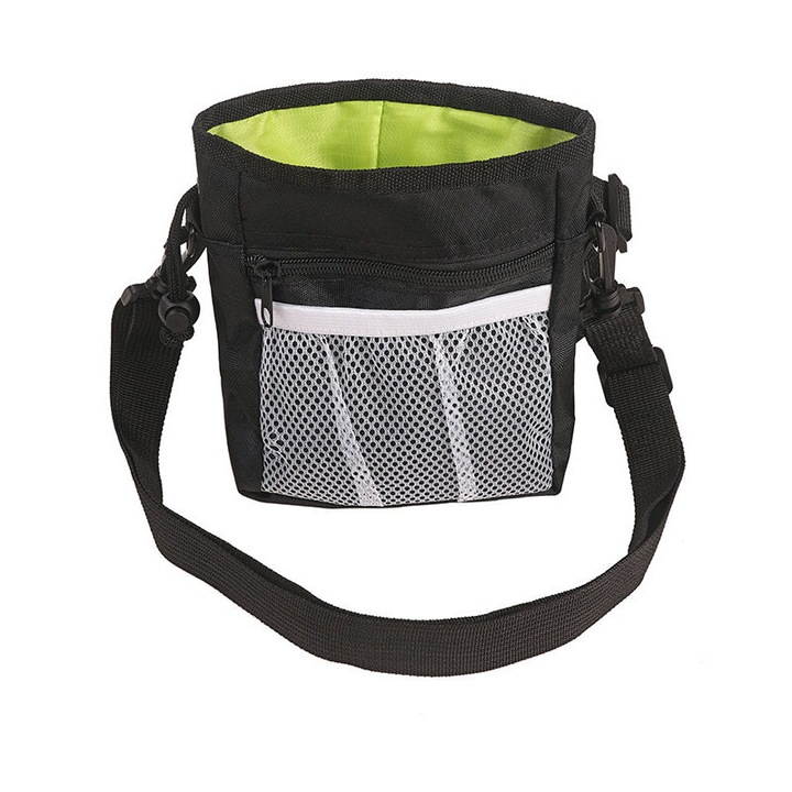 Sac pentru recompense caini, curea ajustabila, negru