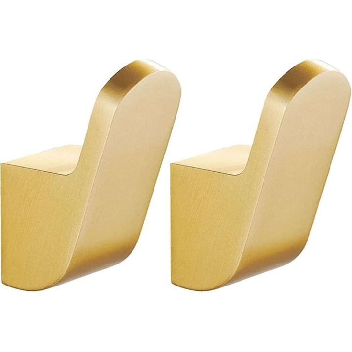 Cuiere pentru prosoape, set 2 bucati, din alama, montare pe perete, rezistent la apa, design elegant