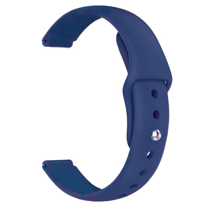 Силиконова каишка, съвместима с Huawei Watch GT4 41mm, GT5 41mm, GT5 Pro 42mm, Garmin Forerunner 255S, Venu 2S / 3S, Vivoactive 4S, Vivomove 3S, Realme Band 2, Garett Kids Essa, Smartwatch KW10 / KW20 / DT93, Best Accessories, 18 mm, Синя