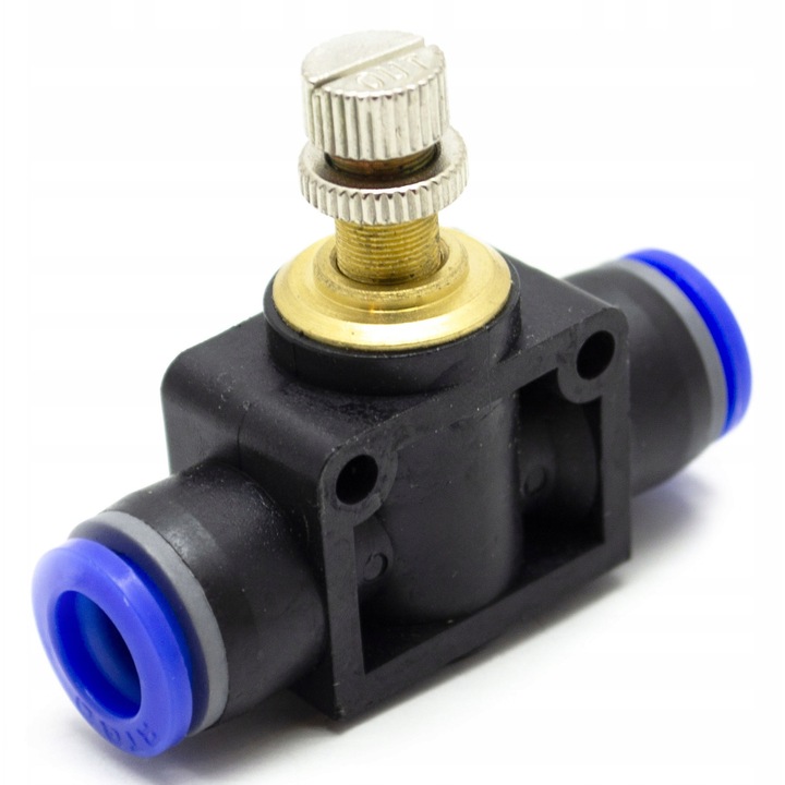 Kompresszor adapter, 8 mm, műanyag, kék, 10x10 mm
