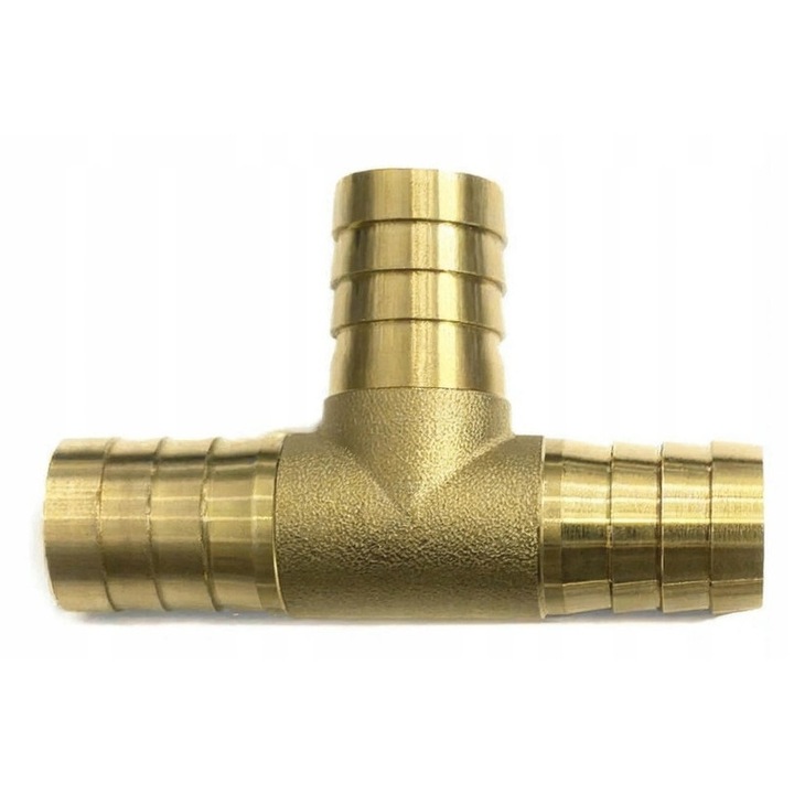 Тройник за маркуч 12 мм, месинг, устойчив на висока температура, комплект 1