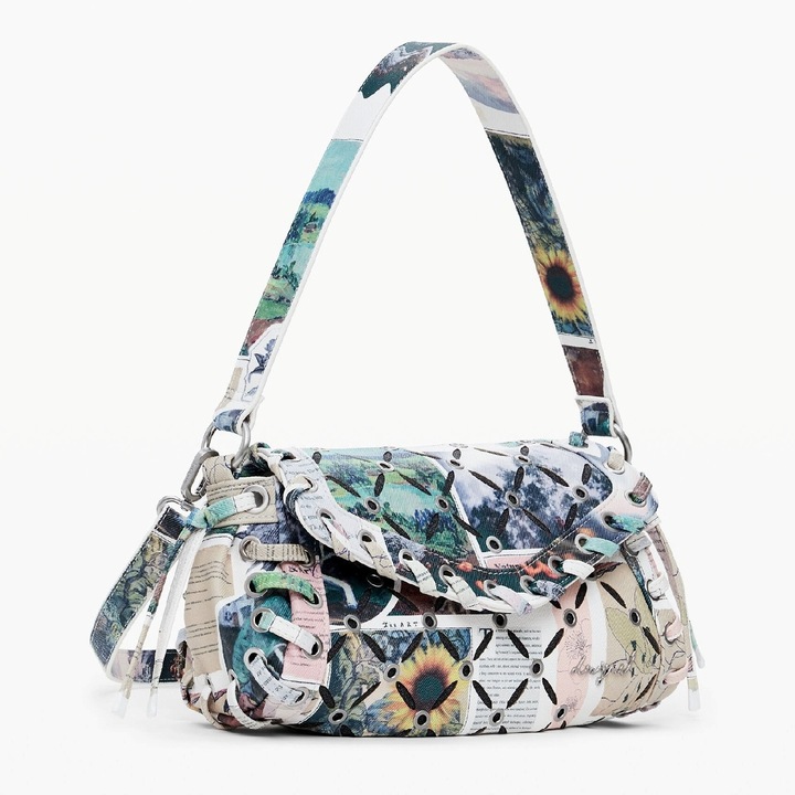 Női kézitáska és válltáska, Desigual, Juliett Cut Out Print széria, Többszínű