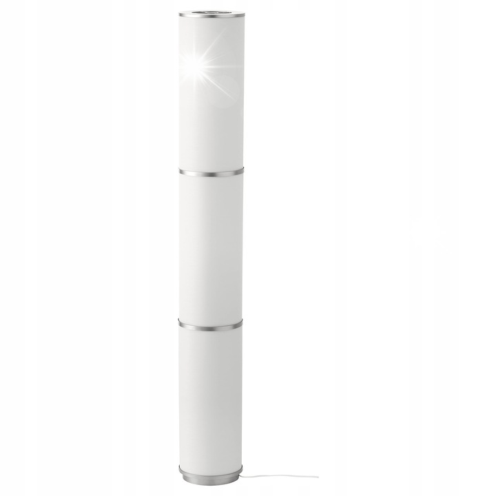 Lampa de podea IKEA VIDJA, alb, 138 cm, abajur textil, 7W