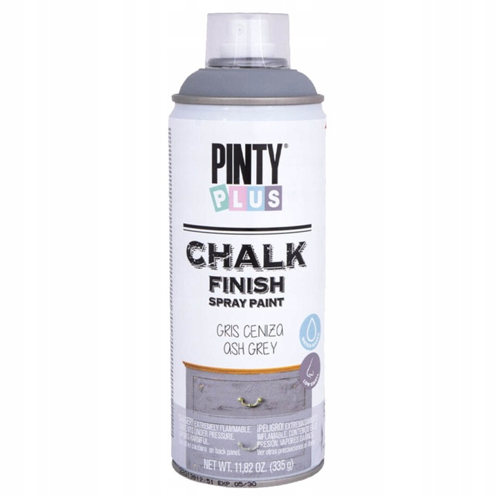 Chalk Finish Pintyplus sprayfesték 400ml, ultramatt, minden felületre, szürke
