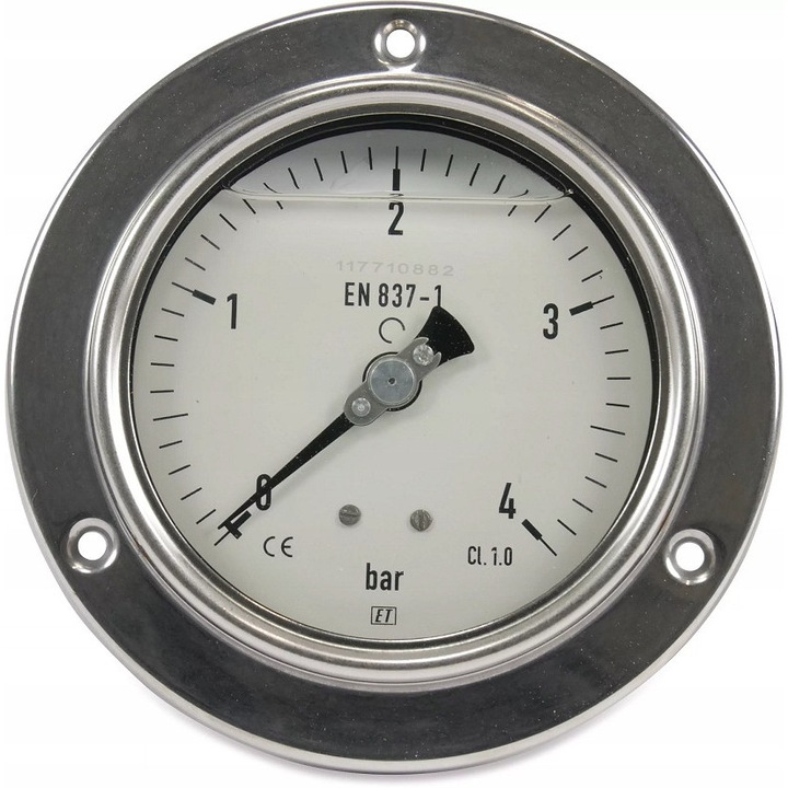 Beépített nyomásmérő BEVO 0-4 bar, 100mm, 1/2"