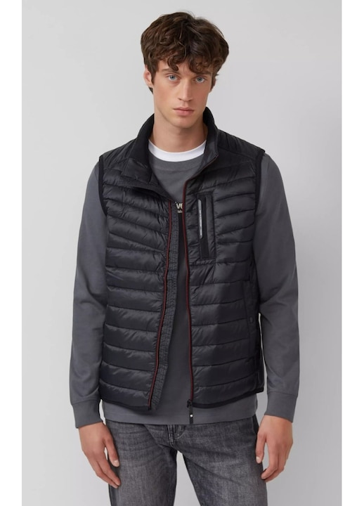 S.Oliver Vesta matlasata barbati, fara gluga, usoara, croiala Regular fit, Negru, 3XL