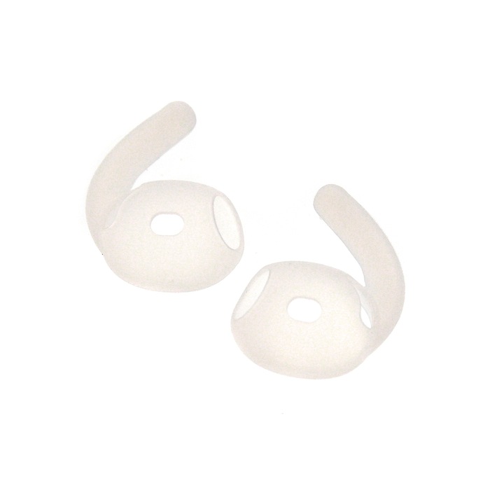 Huse sport pentru casti Apple Airpods 4, set 2 bucati, transparent