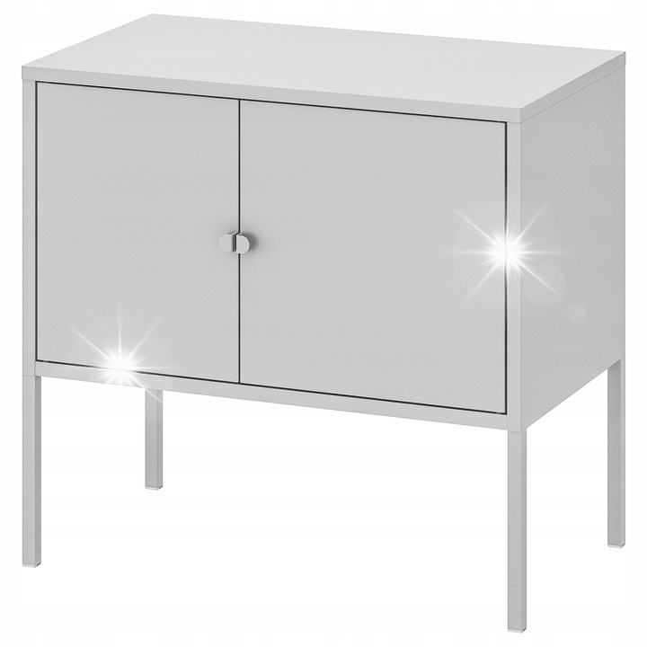 IKEA LIXHULT метален рафт, 60x35 см, сив, височина 57 см
