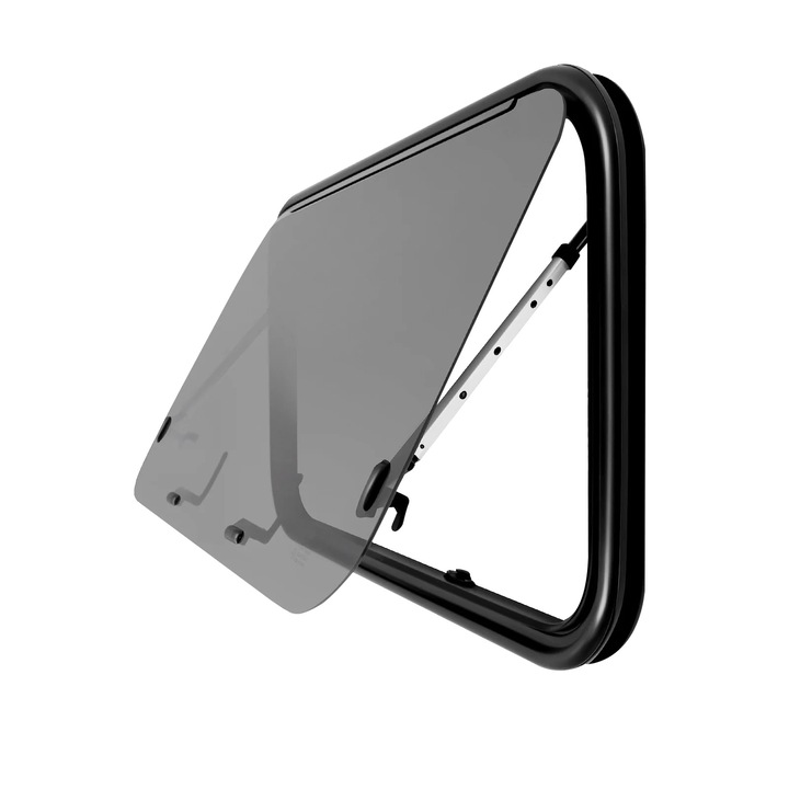 Fereastra de deschidere, sistem de ventilatie, sticla rezistenta la impact, neagra, 90x55cm