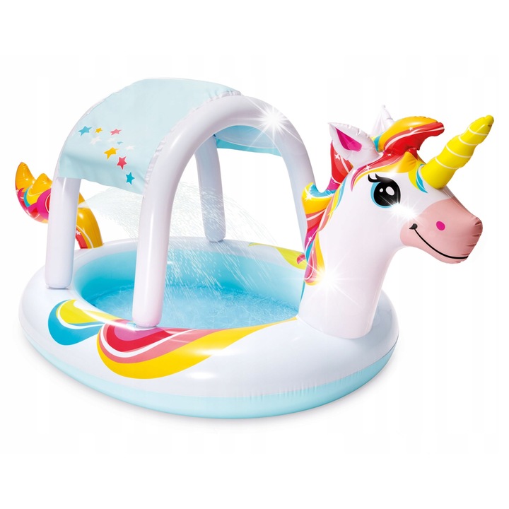 Intex játszómedence, unikornis modell, 218x188x99cm, 2+ éves kortól