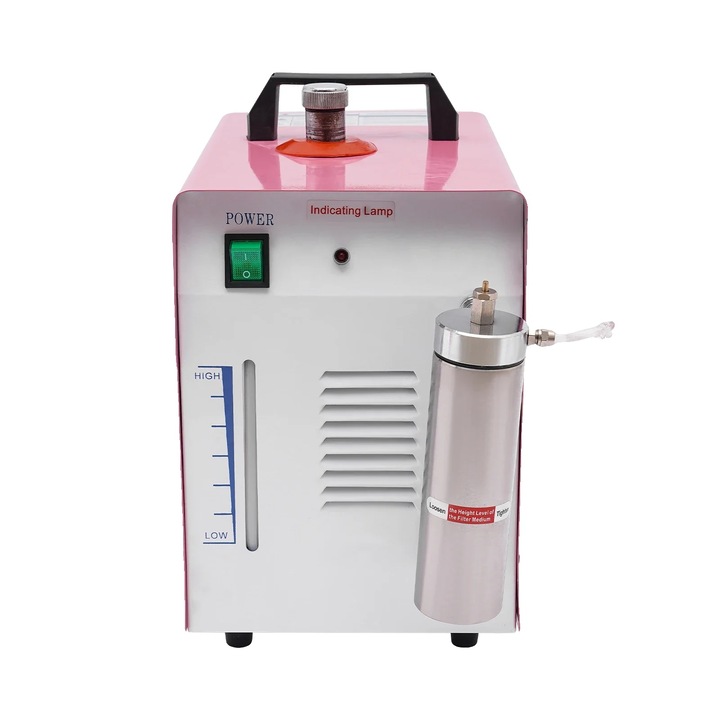 Машина за полиране на акрил, силен пламък, регулируемо налягане, розова, 28x44x36см