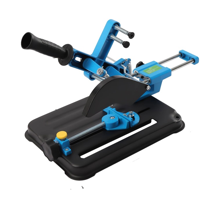 Suport pentru polizor unghiular, unghi de taiere ajustabil, fonta durabila, albastru