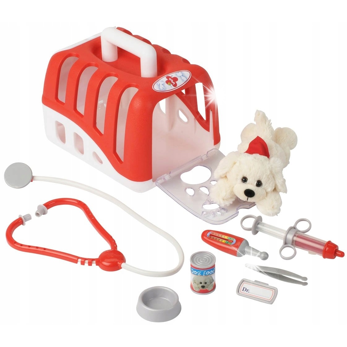 Set doctor, Klein, cu caine bolnav, 24x18.5x16.5cm, alb - eMAG.ro