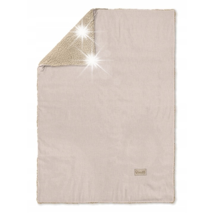 Albero Mio babatakaró, velúr, 100x80 cm, semleges színű