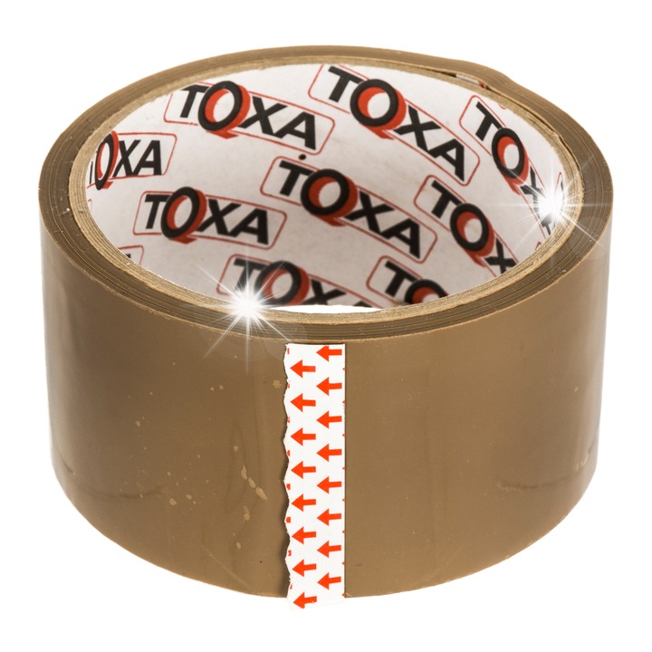 Кафява самозалепваща лента TPBR 48 мм x 35 м - комплект от 12 броя