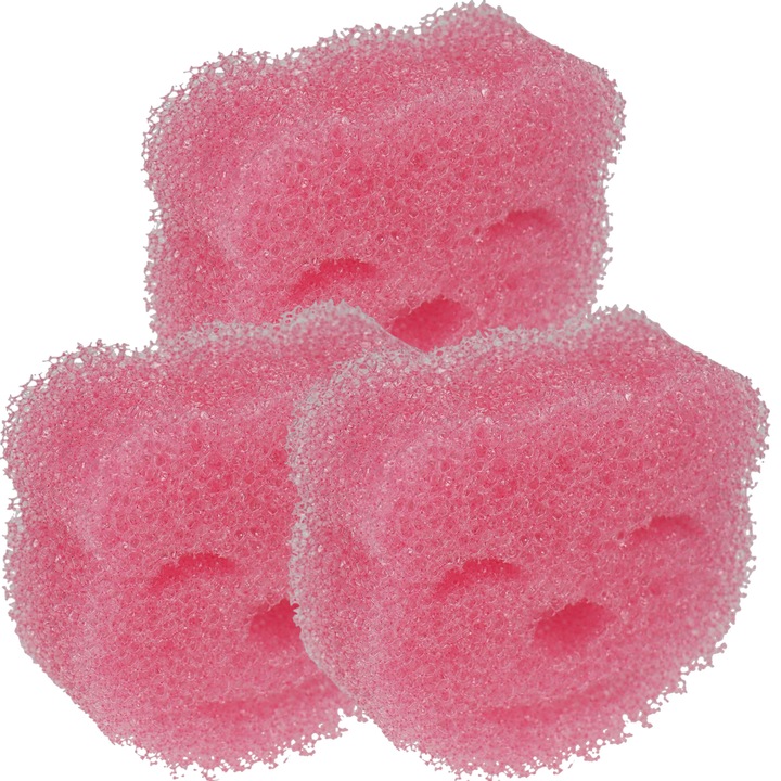 Set 3 Bureti de Vase BEKZ, 2 in 1, Rigid/Moale, Roz