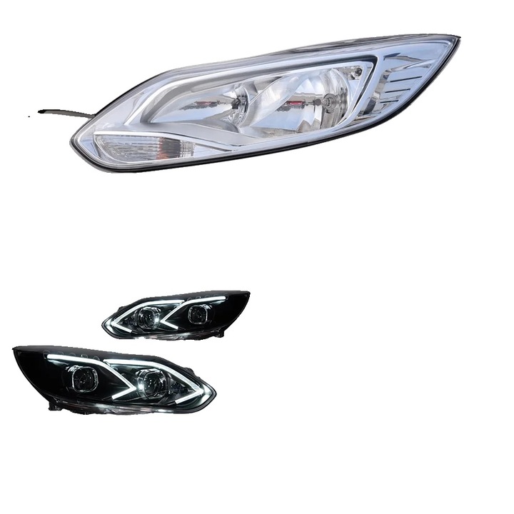 Proiectoare LED, constructie ABS durabila, design multifunctional, pentru Ford Focus 2012-2014