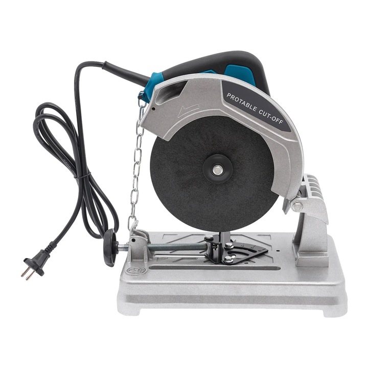 Циркуляр, регулируем ъгъл на рязане, ефективен мотор, син, 185 мм