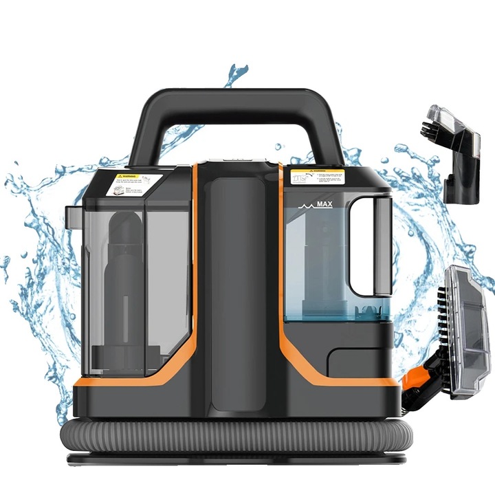 Aspirator pentru covoare, putere de aspiratie puternica, design cu doua rezervoare, 450W, compact